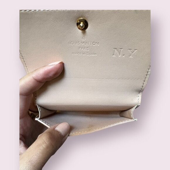 Louis Vuitton Vernis Monogram Card Case Wallet | Nude Beige - Picture 5 of 5